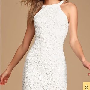 Lulus brand new lace white dress